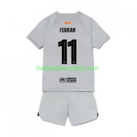 FC Barcelona Ferran Torres 11 Voetbalshirts Kind Third 2022-23(+ Korte broeken)